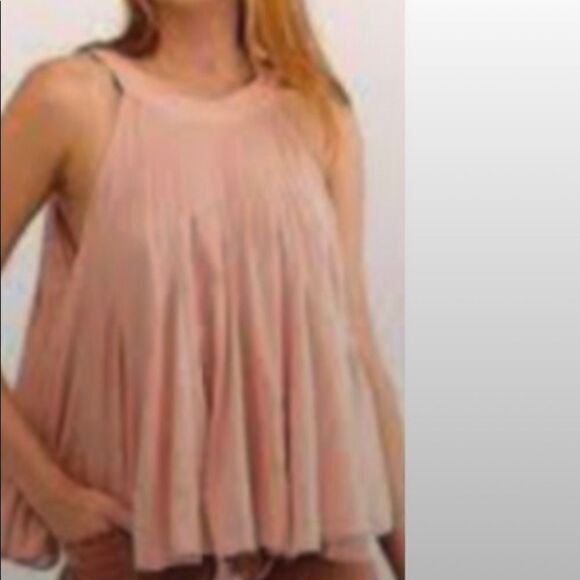 FREE PEOPLE LOVE LUCK PINTUCKED BABYDOLL SWINGY TANK TOP XS - Picture 3 of 11
